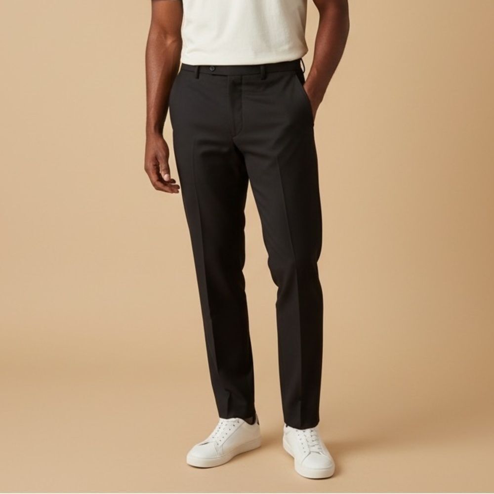 Zara Men's Black Dress Pants Size 38 Formal Solid Classic Style